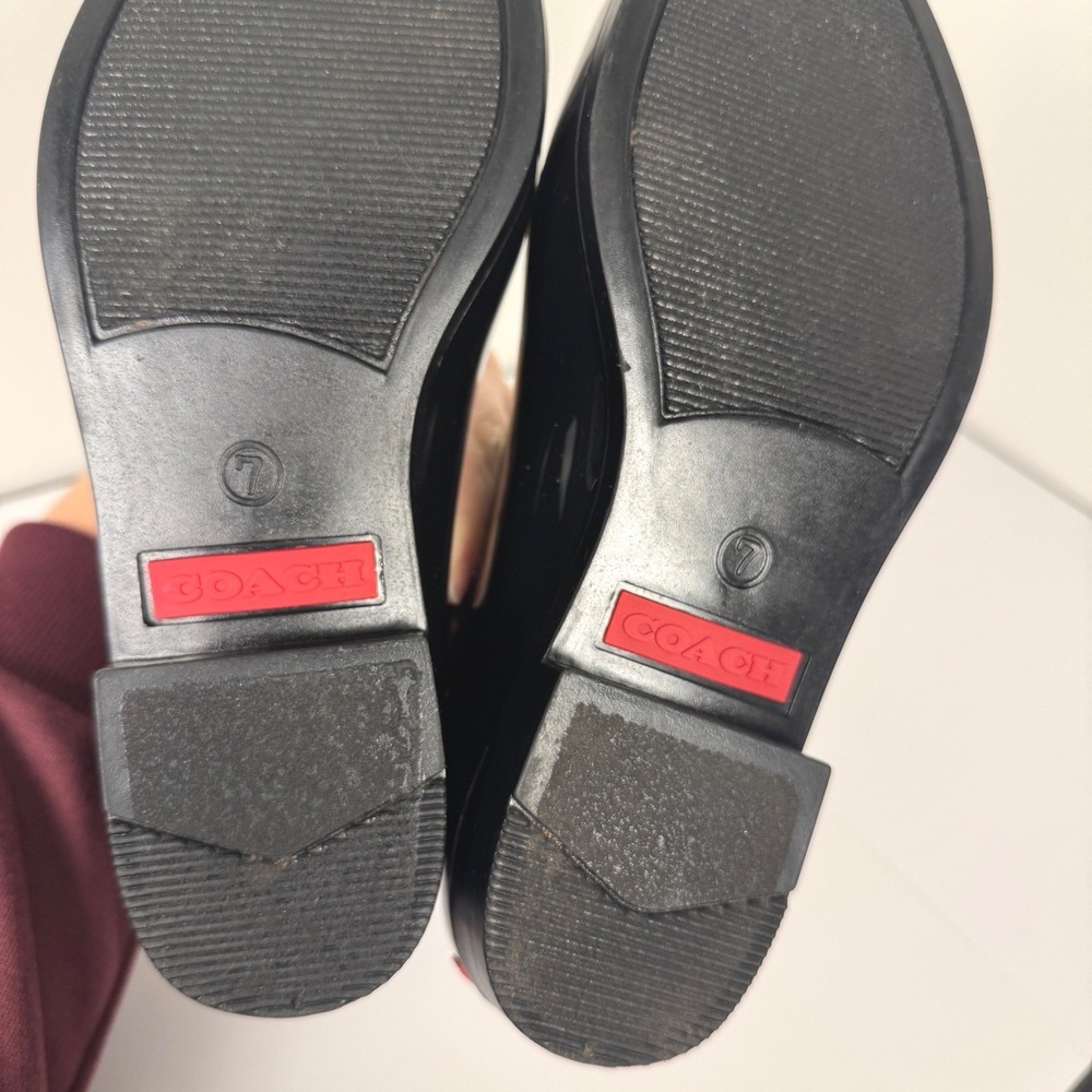 Women's Coach Rivington Rain Booties Black Rubber Boots Sz 7 Slip On - Picture 14 of 15